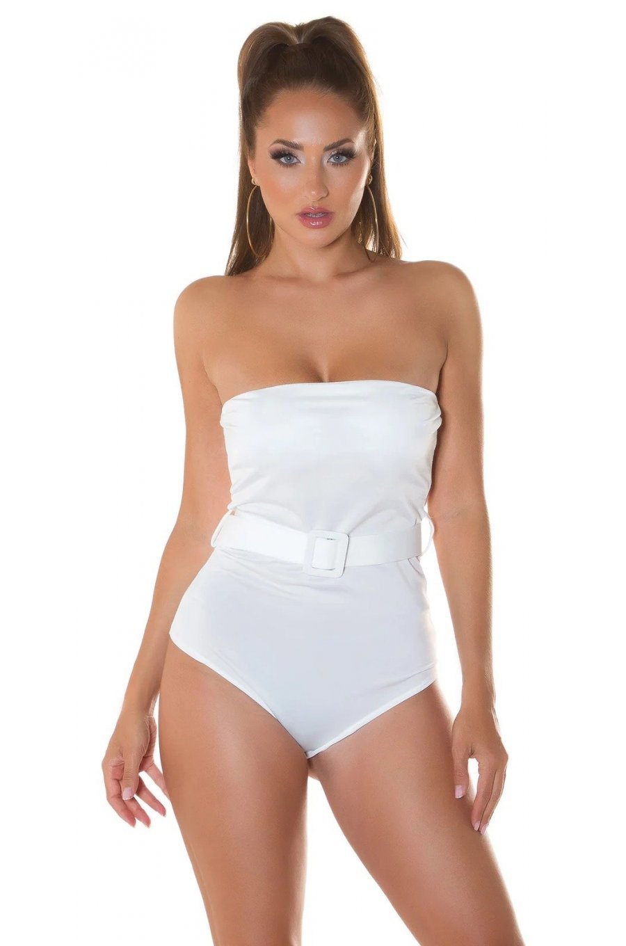 Body dama bandeau alb Charo Body dama bandeau alb Charo 3 - jojofashion.ro