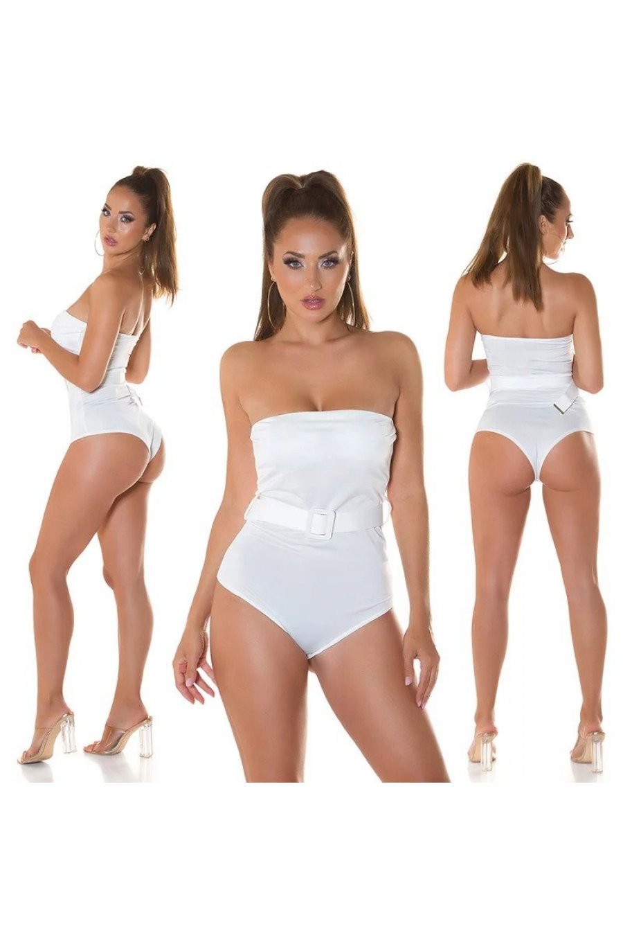 Body dama bandeau alb Charo Body dama bandeau alb Charo 6 - jojofashion.ro