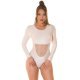Body dama bej cu maneca lunga si cupe incorporate, Yvony 4 - jojofashion.ro