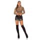 Body dama cappuccino cu maneci lungi semitransparent Isabelle 5 - jojofashion.ro
