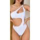 Body dama monokini, alb, cu decupaje, Klaire 8 - jojofashion.ro