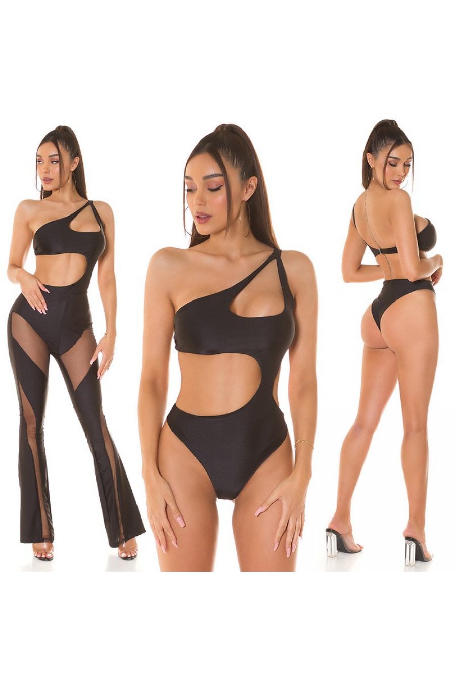 Body dama monokini, negru, cu decupaje, Klaire Body dama monokini, negru, cu decupaje, Klaire 8 - jojofashion.ro
