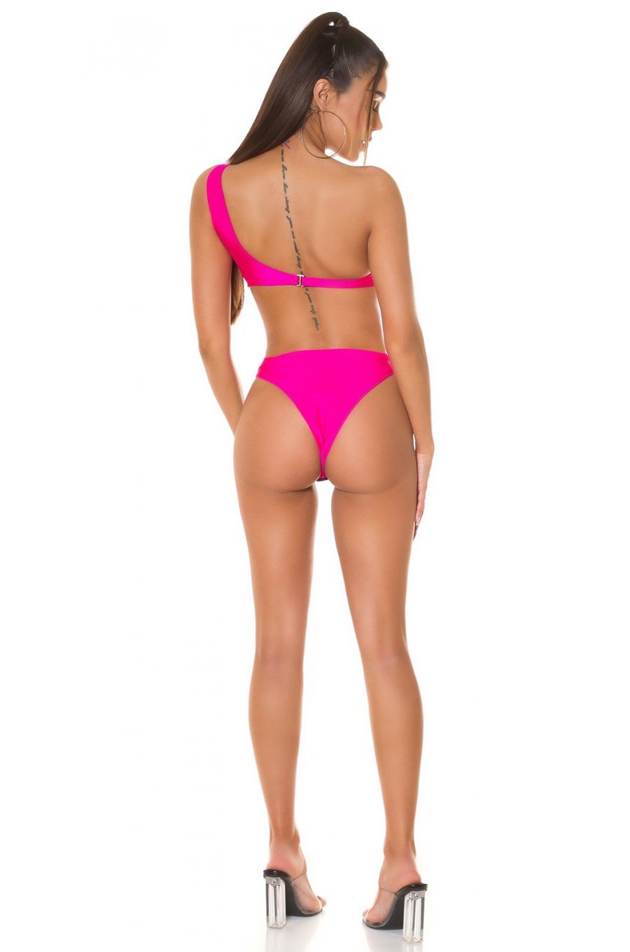 Body dama monokini, roz ciclam, cu decupaje, Klaire Body dama monokini, roz ciclam, cu decupaje, Klaire 5 - jojofashion.ro