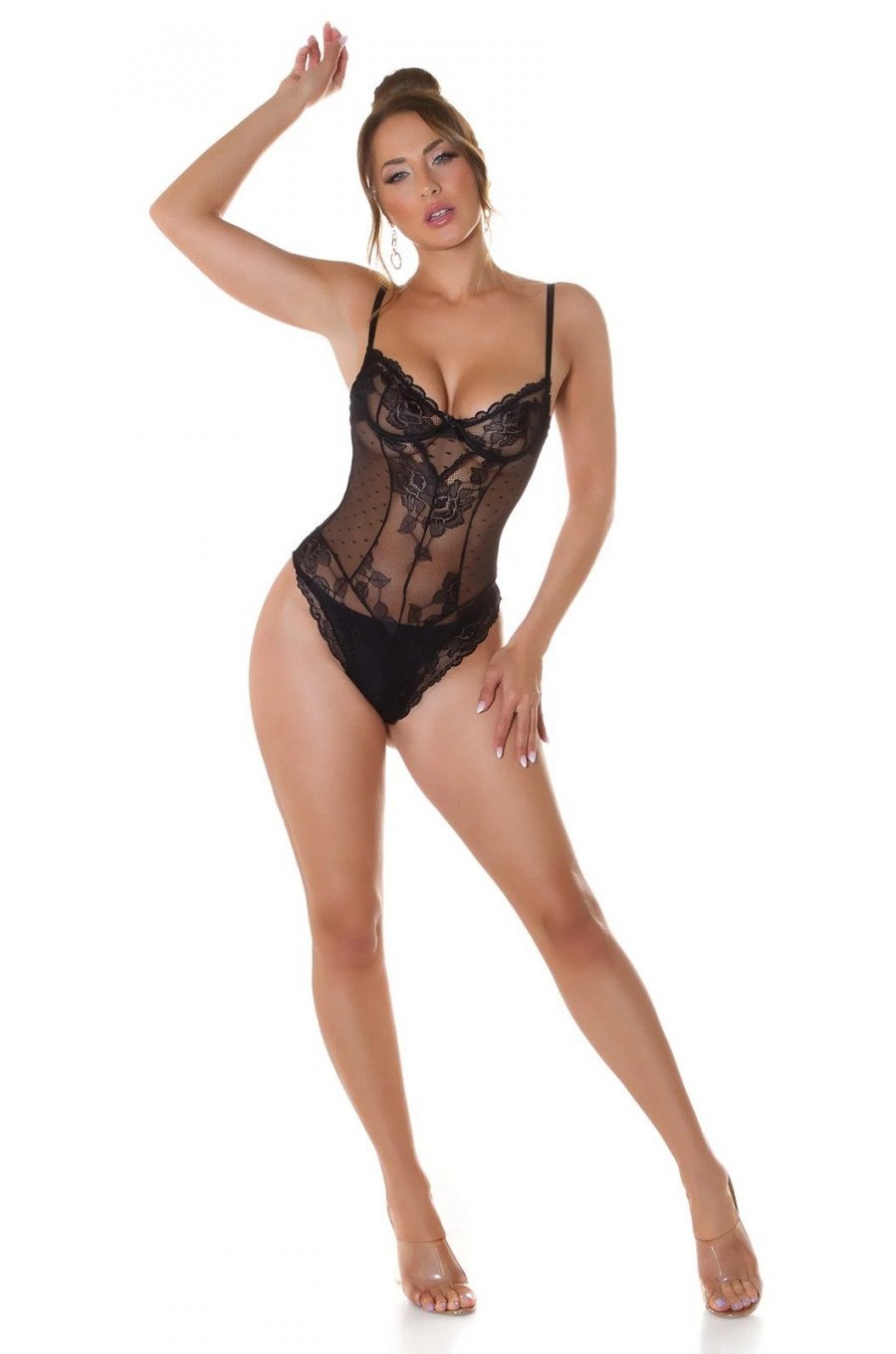 Body dama negru din dantela fina Ezane Body dama negru din dantela fina Ezane 4 - jojofashion.ro