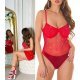 Body dama sexy, rosu, semitransparent, cu strasuri, Dana Body dama sexy, rosu, semitransparent, cu strasuri, Dana 6 - jojofashion.ro