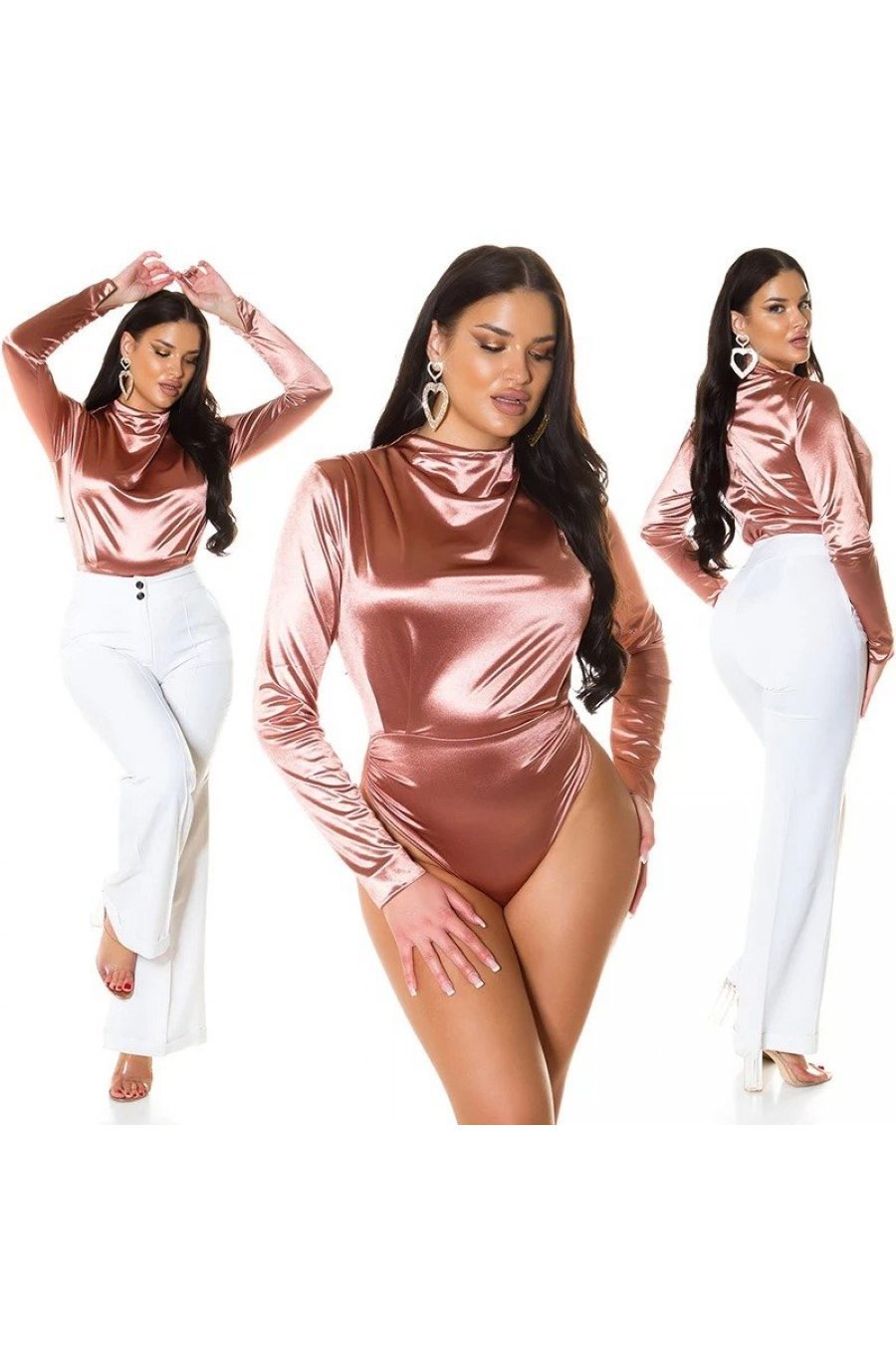 Body dama tip maleta satin roz pudrat Sidonia Body dama tip maleta satin roz pudrat Sidonia 5 - jojofashion.ro