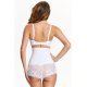 Chiloti modelatori Kostar, cu dantela, albi, cu talia inalta, Elaina1 3 - jojofashion.ro