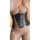 Corset dama negru, din piele eco, cu snur reglabil, Chaari Corset dama negru, din piele eco, cu snur reglabil, Chaari 2 - jojofashion.ro