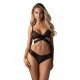 Lenjerie dama sexy, doua piese, din dantela neagra, Nabeel 2 - jojofashion.ro