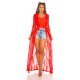Neglijeu de lux rosu, lung, din dantela, tip halat, Giacinta Neglijeu de lux rosu, lung, din dantela, tip halat, Giacinta 6 - jojofashion.ro