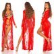 Neglijeu de lux rosu, lung, din dantela, tip halat, Giacinta Neglijeu de lux rosu, lung, din dantela, tip halat, Giacinta 7 - jojofashion.ro