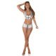 Set lenjerie intima dama argintie WetLook cu fermoare GOGO 4 - jojofashion.ro