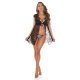 Set neglijeu din dantela, negru, cu bikini G-String, Roxett Set neglijeu din dantela, negru, cu bikini G-String, Roxett 4 - jojofashion.ro