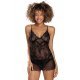 Set neglijeu din dantela, negru, Estelle Set neglijeu din dantela, negru, Estelle 2 - jojofashion.ro