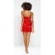 Set neglijeu din satin rosu, cu insertii din dantela, Julle Set neglijeu din satin rosu, cu insertii din dantela, Julle 3 - jojofashion.ro