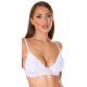 Sutien alb, triunghi, din dantela, cu bretele subtiri, Lelia 2 - jojofashion.ro