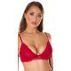 Sutien burgundy, triunghi, din dantela, cu bretele subtiri, Lelia 2 - jojofashion.ro