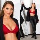 Sutien burgundy, triunghi, din dantela, cu bretele subtiri, Lelia 8 - jojofashion.ro