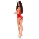 Body dama din latex rosu si tul WetLook Rafaela 3 - jojofashion.ro
