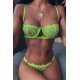 Set lenjerie intima dama bralette din dantela verde neon Evolette 2 - jojofashion.ro