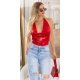 Body rosu lucios, cu spatele gol, Shimmer Body rosu lucios, cu spatele gol, Shimmer 4 - jojofashion.ro