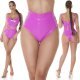 Chilot dama latex roz bombon cu talia inalta Jessica 4 - jojofashion.ro