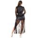 Neglijeu de lux, din satin si dantela, negru, Ainsley 5 - jojofashion.ro
