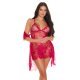 Neglijeu de lux dama burgundy cu dantela Carlita 4 - jojofashion.ro
