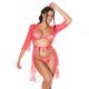 Neglijeu de lux dama din dantela corai Akela 2 - jojofashion.ro