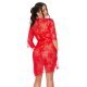 Neglijeu de lux dama din dantela rosie Akela 5 - jojofashion.ro