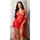 Neglijeu de lux dama rosu cu dantela Carlita Neglijeu de lux dama rosu cu dantela Carlita 2 - jojofashion.ro