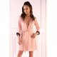 Neglijeu de lux roz cu cordon in talie Alethea 2 - jojofashion.ro