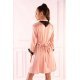 Neglijeu de lux roz cu cordon in talie Alethea 4 - jojofashion.ro