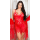 Set lenjerie intima dama dantela rosie bralette Giuliana 2 - jojofashion.ro