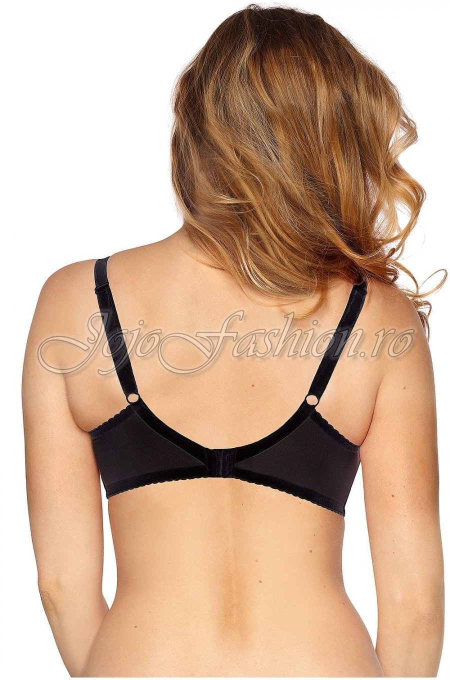 Sutien negru cu tul brodat partial intarit Gaya 3 - jojofashion.ro