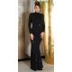 Rochie lunga, din lurex, neagra, mulata, cu maneca lunga, Zerrin  2 - jojofashion.ro