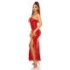 Rochie lunga rosie mulata din paiete cu umerii goi Rodia 5 - jojofashion.ro