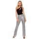 Pantaloni dama, eleganti, argintii, paiete, evazati, Hama 5 - jojofashion.ro