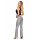 Pantaloni dama, eleganti, argintii, paiete, evazati, Hama 4 - jojofashion.ro