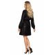 Rochie midi, paiete, neagra, cu maneca lunga, Naomi 3 - jojofashion.ro