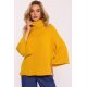 Pulover dama galben mustar, oversize,  turtleneck, cu maneca larga, Haudrey 2 - jojofashion.ro