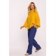 Pulover dama galben mustar, oversize,  turtleneck, cu maneca larga, Haudrey 4 - jojofashion.ro