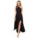 Rochie de seara, lunga, glitter, neagra, cu umerii goi, Ignacia 2 - jojofashion.ro