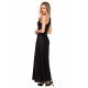 Rochie de seara, lunga, glitter, neagra, cu umerii goi, Ignacia 3 - jojofashion.ro