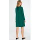 Rochie de zi midi verde, trapezoidala, cu maneca lunga, Aryena 3 - jojofashion.ro