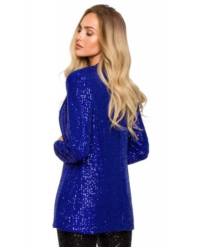 Sacou dama elegant, paiete, albastru electric, clasic, Charisma Bluze dama, Sacou dama elegant, paiete, albastru electric, clasic, Charisma - jojofashion.ro