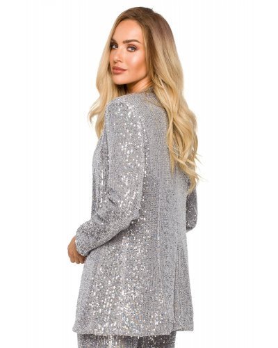Sacou dama elegant, paiete, argintiu, clasic, Charisma Bluze dama, Sacou dama elegant, paiete, argintiu, clasic, Charisma - jojofashion.ro