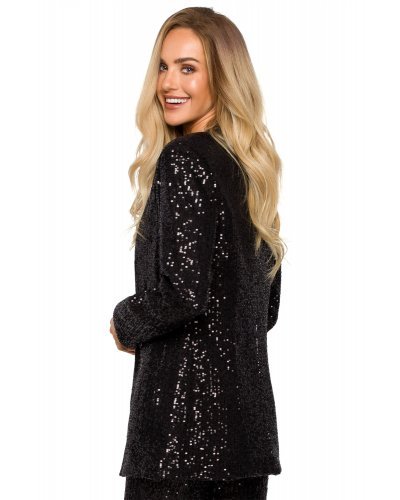 Sacou dama elegant, paiete, negru, clasic, Charisma Bluze dama, Sacou dama elegant, paiete, negru, clasic, Charisma - jojofashion.ro