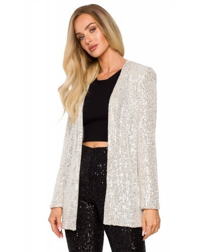 Sacou dama elegant, paiete, sampanie, clasic, Charisma Bluze dama, Sacou dama elegant, paiete, sampanie, clasic, Charisma - jojofashion.ro