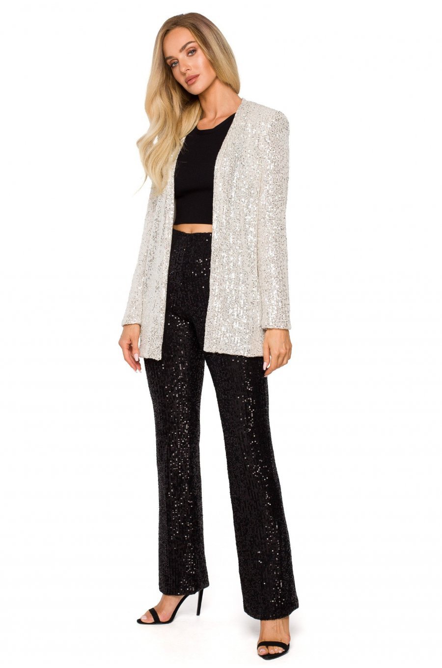 Sacou dama elegant, paiete, sampanie, clasic, Charisma Sacou dama elegant, paiete, sampanie, clasic, Charisma 5 - jojofashion.ro